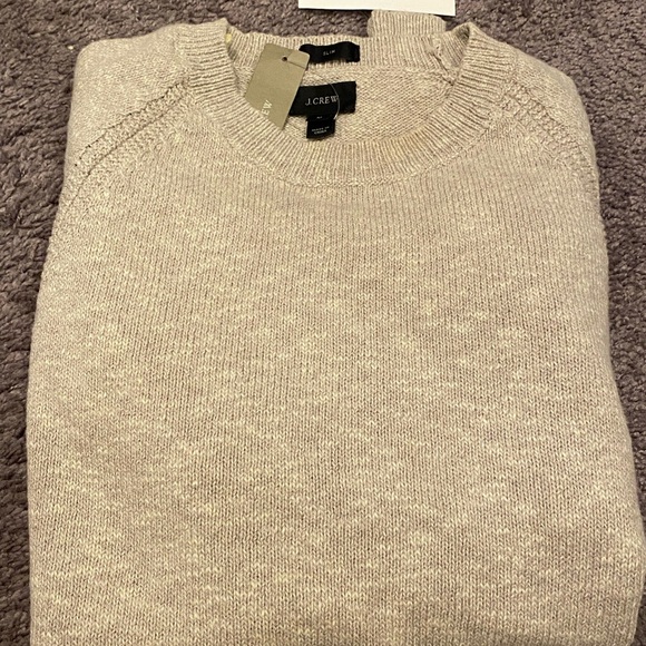 J. Crew Men's Light Tan Heather Slim Fit Cotton Crewneck Sweater Mr Porter NWT M